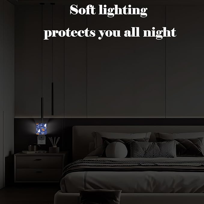 Happy Halloween Night Light,Plug Into Wall with Dusk to Dawn Light Sensors, Warm Nightlights for Bedroom, Bathroom, Hallway, Kitchen, Gifts Ideal for Boys Girls Women Men