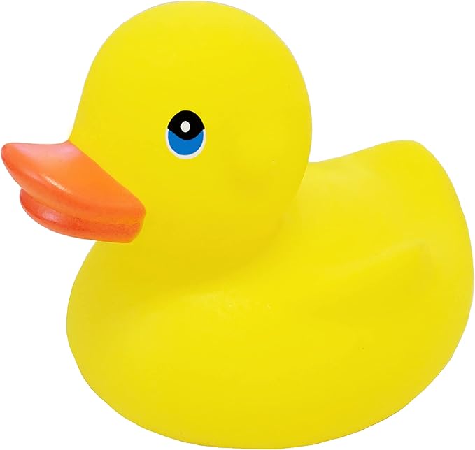 Yellow Rubber Duck Toy Duckies for Kids, Bath Birthday Gifts Baby Showers Classroom Incentives, Summer Beach and Pool Activity, 3.5" Inch (4-Pack)