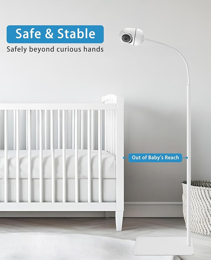 Baby Monitor Mount Floor Stand 67" Adjustable Height Compatible with Nanit Pro,Infant Optics DXR-8 Pro,HelloBaby,VTech,Motorola,or Other Cameras with 1/4 Thread