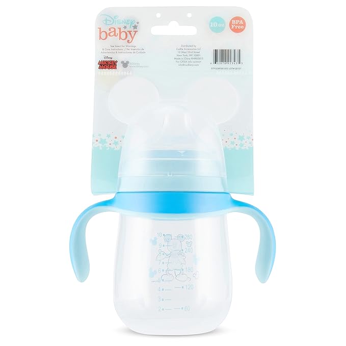 Disney Sippy Cups for Toddlers, Learner Sippy Cups for Kids with Pacifier, BPA-Free Trainer Cup with Handles, Leak-Proof Minnie Mouse and Mickey Mouse Sippy Cups, Perfect Unisex Gift for Children