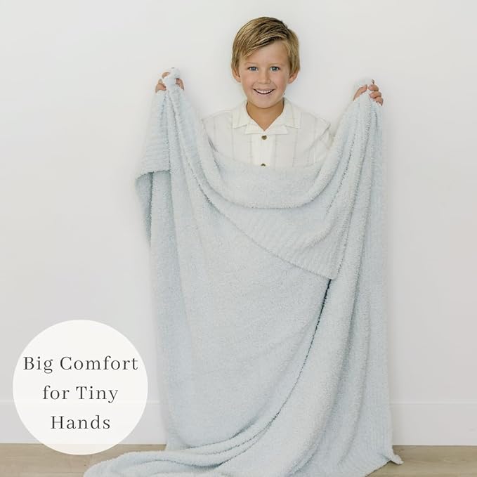 SARANONI Bamboni Baby Blanket | Luxury Plush Super Soft Blanket | Breathable Comfy Blankets for Kids and Teens | Sky Blue - 40" x 60"