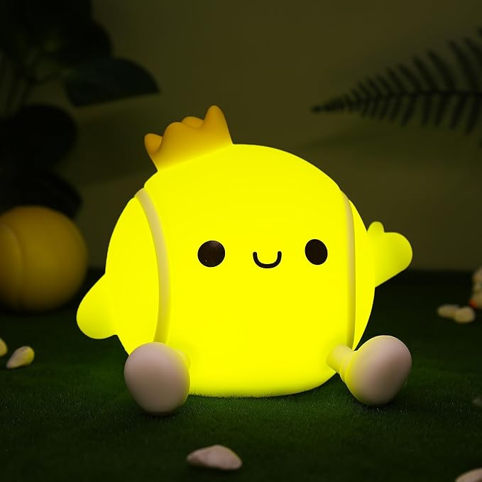 Attivilife Tennis Night Light, Tennis Ball Gifts for Kids, Rechargeable Nursery Bedroom Table Decor Dimmable LED Touch Lamp, Birthday Graduation Christmas Gift for Baby Boy Girl Teen Adult Athlete