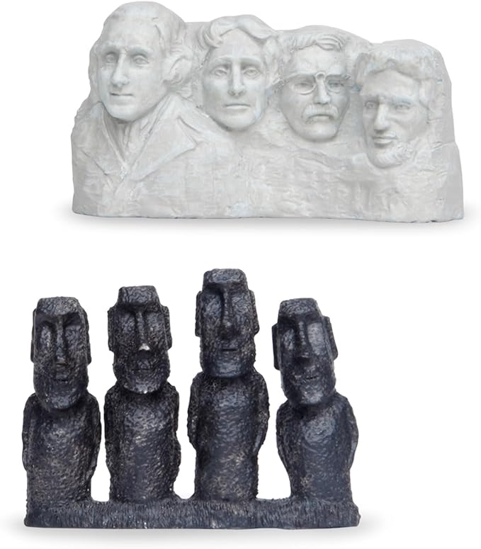 Safari Ltd. World Landmarks TOOB - 7 Figurines: Mount Rushmore, Great Wall, Easter Island heads, Colosseum, Sphinx, Stonehenge - Educational Toy Figures For Boys, Girls & Kids Ages 3+