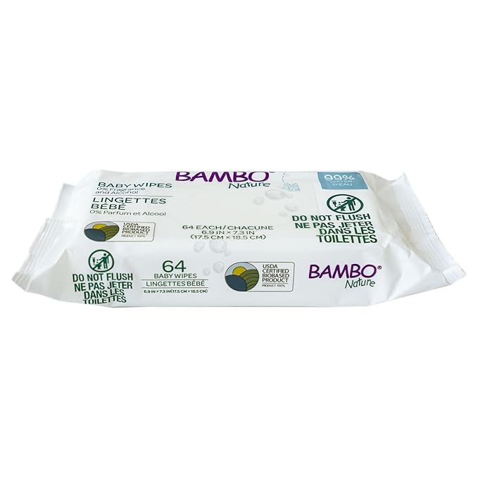 Bambo Nature USDA Certified Biobased Baby Wipes 768 Count