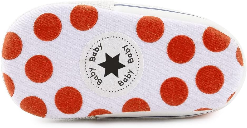 Meckior Baby Girls Boys Canvas Sneakers Soft Sole High-Top Ankle Infant First Walkers Crib Shoes