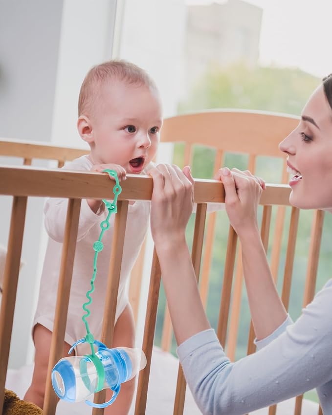 Toy Straps for Baby, Adjustable Toy Holder for Stroller Accessories, Silicone Baby Tether Pacifier Clip, No Throw Baby Travel Essential Leash for High Chair, Car Seat (6-Pack)