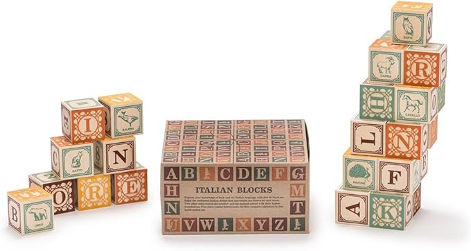 Uncle Goose Italian Blocks - Made in The USA