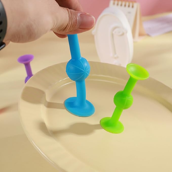 Suction Bath Toys for Baby, 47 Piece Starter Set Suction Cup Toys Pop Darts Preschool Sensory Fidget Toys for Toddlers 1-3 4-8 | No Hole Bath Toy | BPA Free Bath Toys (Large Size)