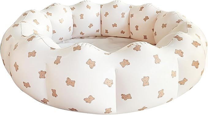 Inflatable Baby Pool, Portable Paddling Baby Swimming Pool for Toddlers Ages 0-3 Years Girls and Boys, Indoor& Outdoor, Garden and Backyard Summer Water Party, 35.4x9.8 in (Bear)