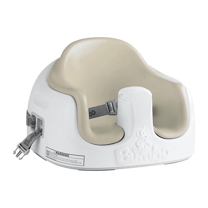 Bumbo 3-in-1 Multi-Seat for 6 to 36 Months, Travel Baby Feeding & Play Floor Seat, All-in-One Portable Booster with Tray & Toddler High Chair, Taupe