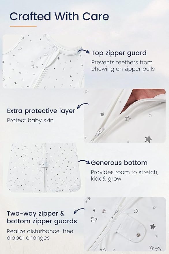 TotAha Toddler Sleep Sack 2T-4T, Soft Wearable Blanket Baby Sleep Bag, Light 0.5 TOG or Medium-weight 1.0 TOG Sleeping Sacks