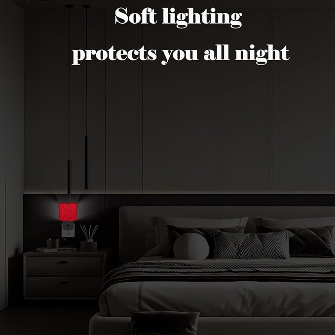 Red Spider Web Night Light,Plug Into Wall Decor for Stairway,Hallway,Kitchen,Dusk to Dawn Sensor Nightlights for Boys/Girls/Women/Men Room Gifts