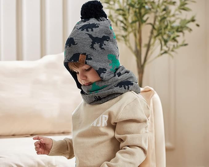 Moon Kitty Baby Boys Hats Toddler Beanies for Boys Winter Fleece Winter Hat Boys