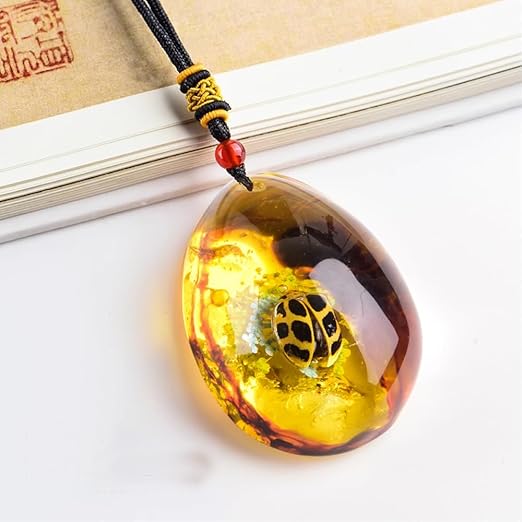 18 pcs Insect Amber Fossils, BOSOIRSOU Fossil Pendants, Different Insect Specimen, Bug Preserved in Resin, Educational and Scientific Amber Collections - Random Patterns