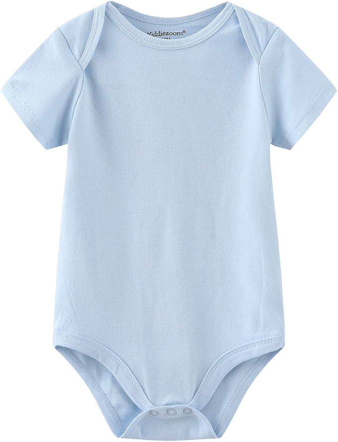 Kiddiezoom Newborn Baby Unisex Cotton One-Piece Bodysuits Baby Gift 5-Pack Baby Clothes