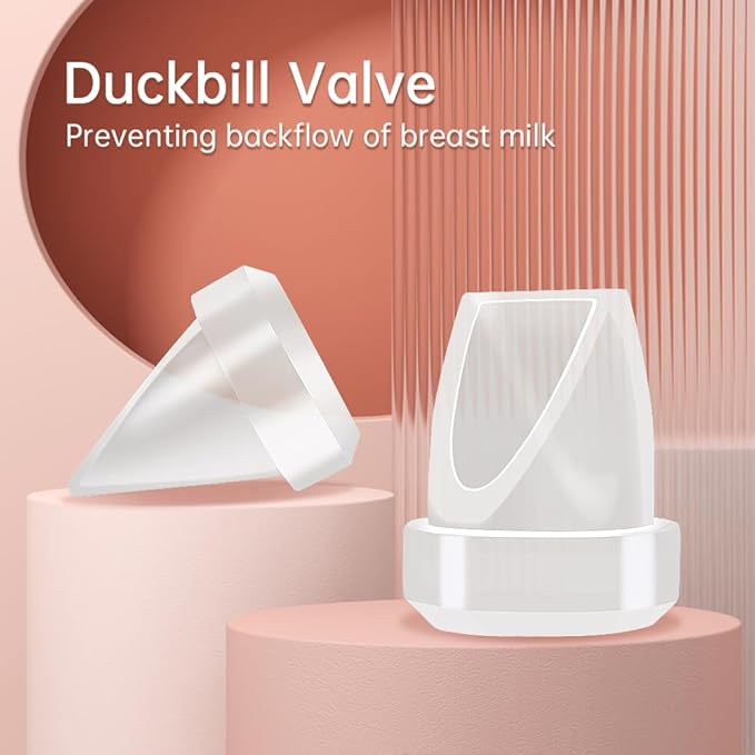 8Pcs Duckbill Valves and 4Pcs Silicone Diaphragm Compatible with Momcozy M5, Replacement M5 Pump Parts Accessories Made by Tbuymax, Not Original Momcozy Pump Parts