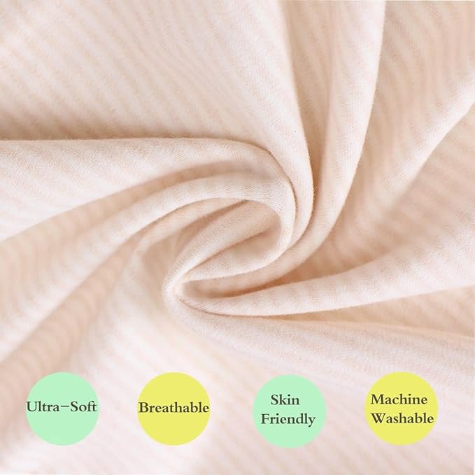 6 Pack 1 Baby Hooded Towel and 5 Washcloths Set, Premium Ultra Soft Reusable Organic Cotton Baby Bath Towel for Newborns, Infants, Toddlers, Unisex Babies' Gifts, Brown 30 x 30 Inch