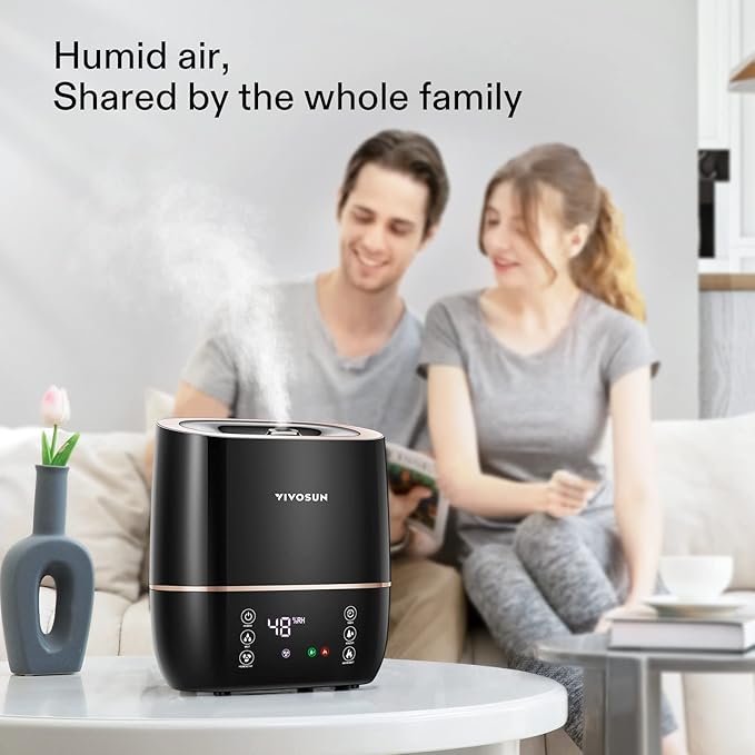 VIVOSUN 2-in-1 Warm and Cool Mist Humidifier, 5L Indoor Ultrasonic Air Humidifier with Essential Oil Tray for Bedrooms, Plants, Offices and Babies