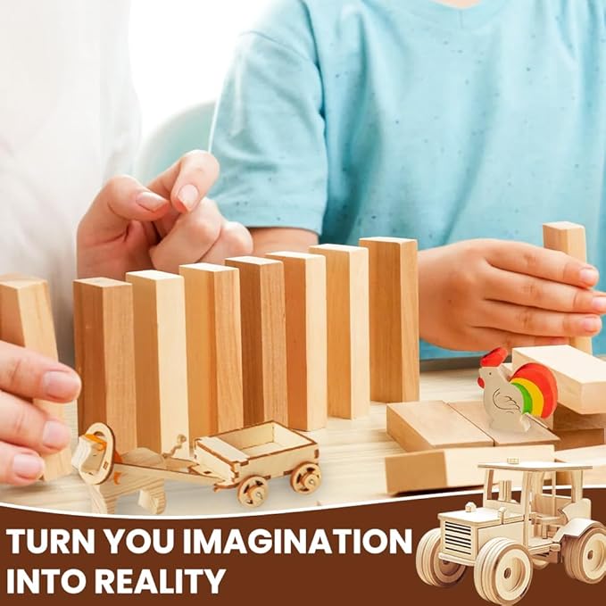 DIYDEC 23pcs Basswood Carving Blocks Unfinished Wood Block Kit with 3 Different Sizes Whittling Wood Carving for Crafts Making DIY Projects Model Building