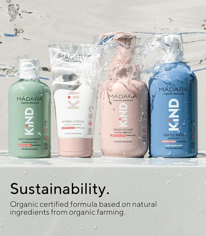 MÁDARA Organic Skincare | KIND Hydra Body Lotion – Organic Certified Replenishing Baby Lotion, Hydrates And Nourishes Sensitive Skin, Suitable For The Whole Family, Dermatologically Tested, 5.9oz