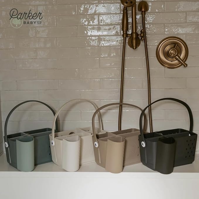 Parker Baby Bath Rinse Cup | BPA Free, Dishwasher Safe & Food Grade Bath Cup for Rinsing Hair | Holds 18oz | Quick-Dry, Sturdy & Perfect Size Baby Water Pourer in Neutral Colors