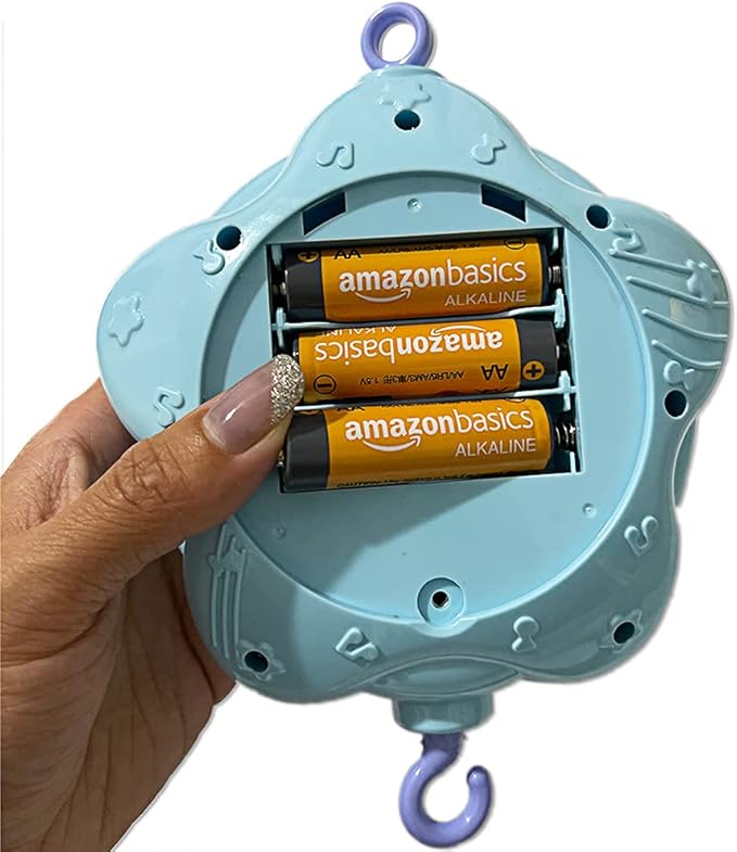 Baby Crib Mobile with Lights and Musicial, Remote, Projector, Newborn Gift for Ages 0+ Months (Blue-Bee)