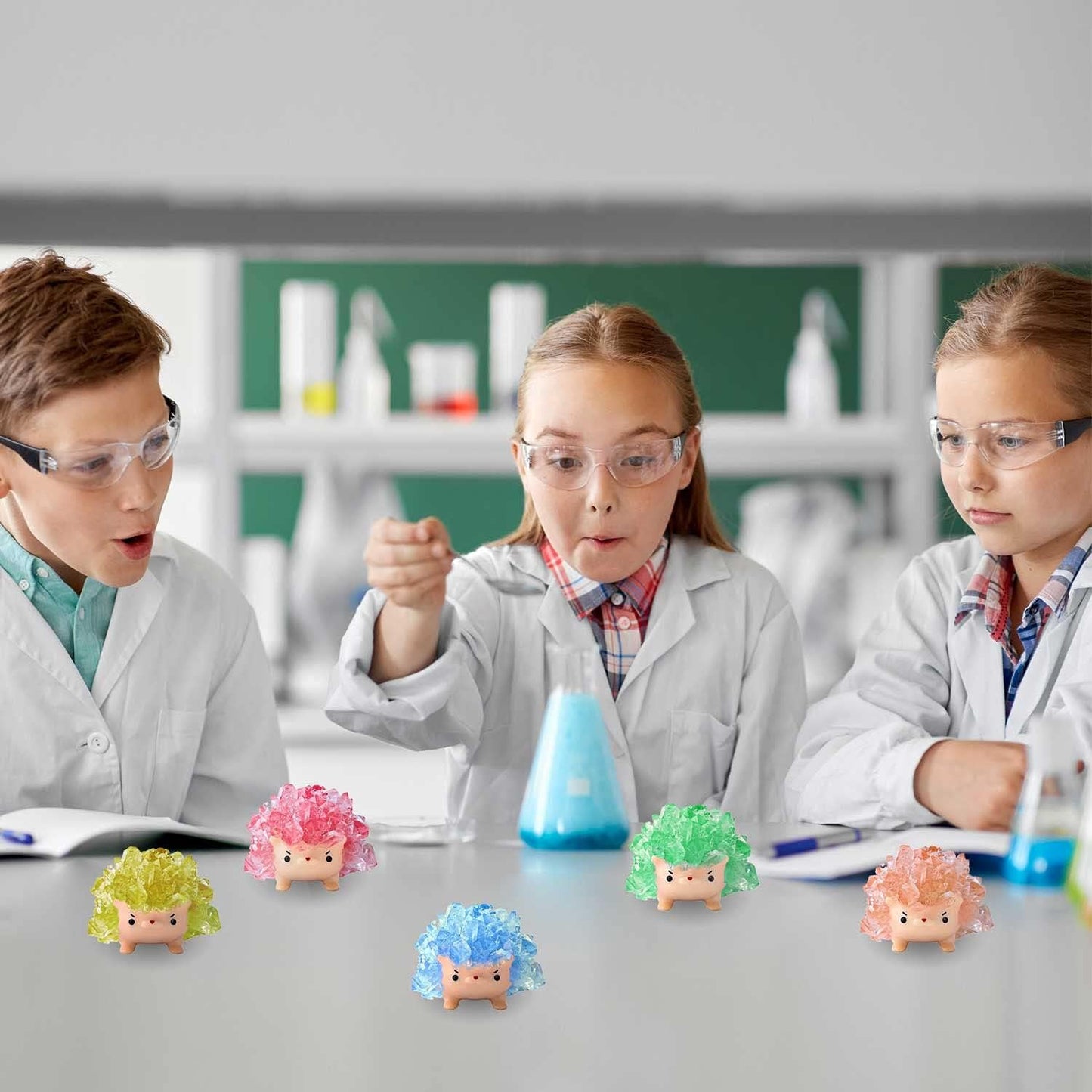 Crystal Growing Toys for Kids - Vibrant Colorful Crystal Hedgehog to Grow,Science Experiments Learning and Education for Kids STEM Gifts for Boys & Girls 8 Years + (Blind Box)