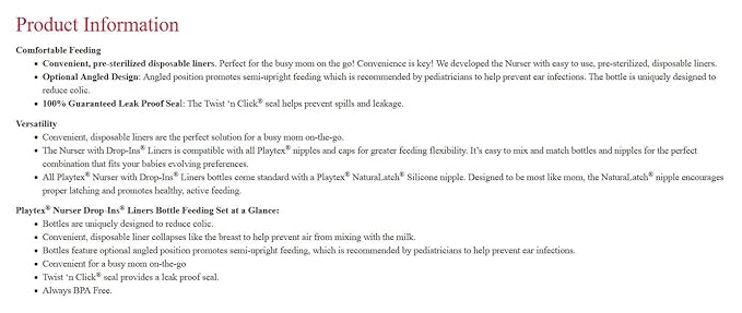 Playtex Baby Nurser Bottle Gift Set, with Pre-Sterilized Disposable Drop-Ins Liners, Closer to Breastfeeding