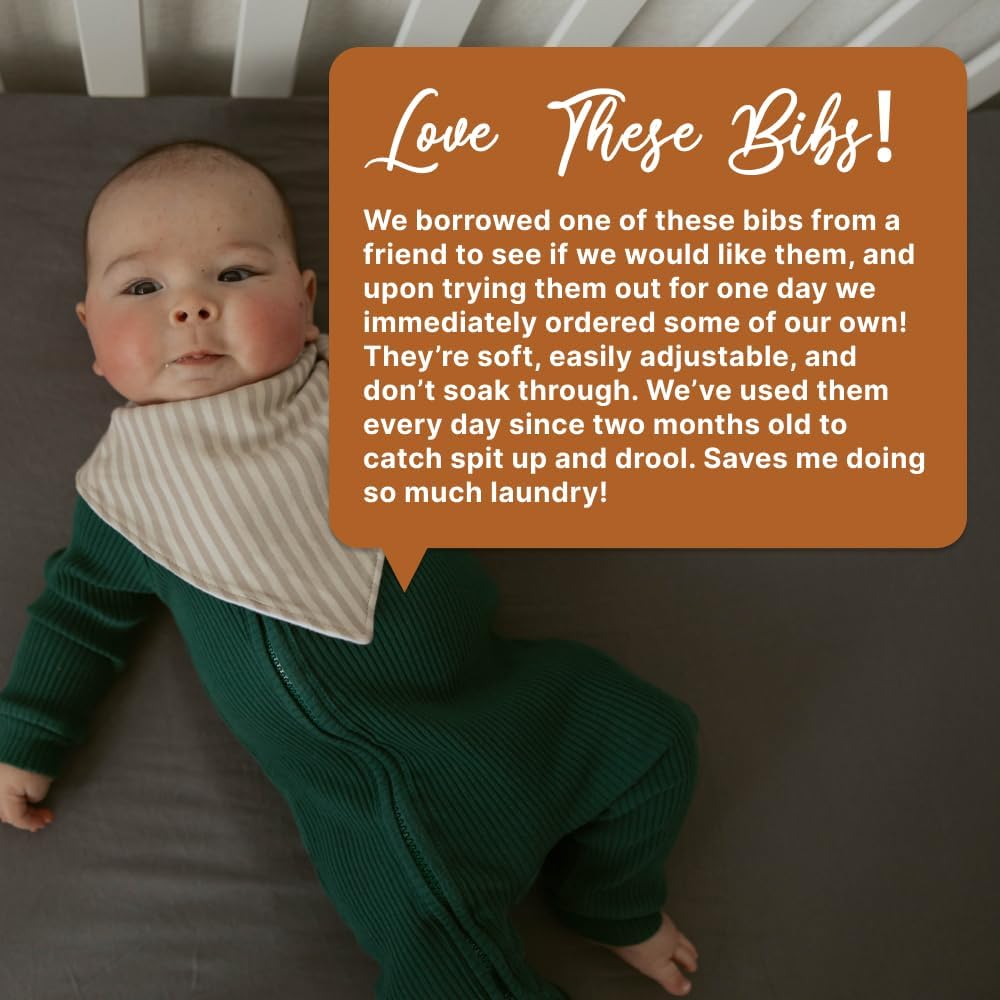 Parker Baby Bandana Drool Bibs 8 Pack Baby Bibs for Boys, Girls, Unisex - Soft & Stylish Teething Bibs for Babies