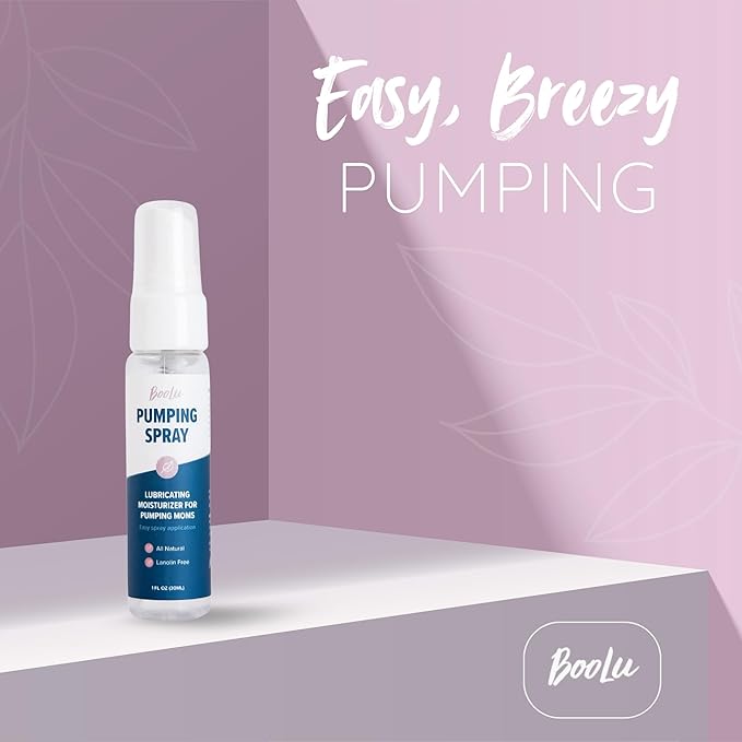 Breast Pump Flange Spray | Helps Sore Nipples & Clogged Milk Ducts | Skin Lubricant for Breast Pumping | Apply Pumping Spray Directly to Shields | Vegan & Lanolin Free | (1 Fl Oz)