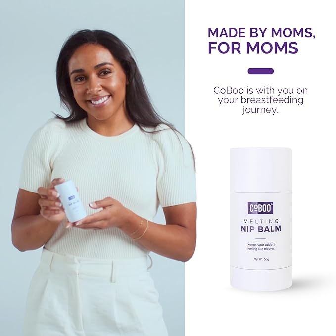 Melting Nip Balm for Sore Nipples, Baby-Friendly Postpartum Essential, Touch-Free Application, Soothes and Protects, Breastfeeding Essentials