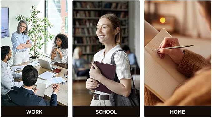 &And Per Se Lined Journal Notebook (10 Packs), 160 Pages, A5 5.7 x 8 inches College Ruled Thick Paper Notebook Journals for Writing, Hardcover Notebooks for Women Men Office School (Black)