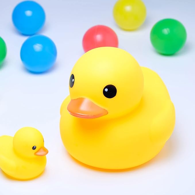 MYLIFEUNIT 4 inch Yellow Rubber Bath Ducks for Child