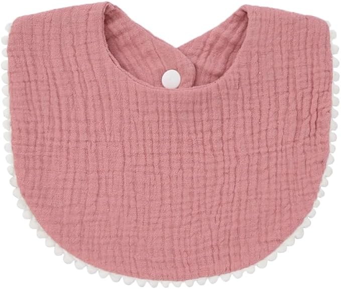 Nishine 6 PACK Muslin Baby Drooling Bibs for Unisex Boys Girls Cotton Absorbent Feedig Teething Bandana Drool Bibs Scarf Bibs