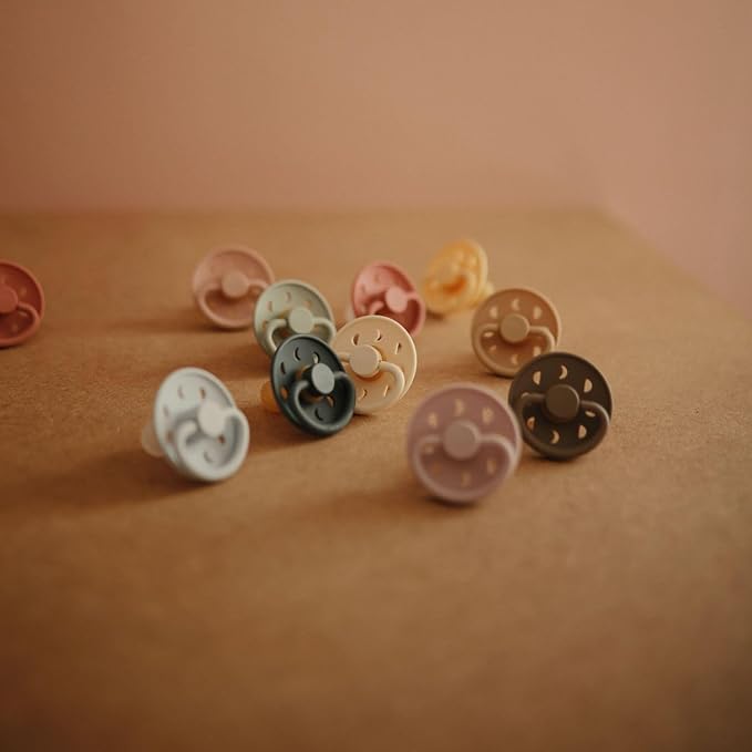 FRIGG SilkySoft Silicone Baby Pacifier 4-Pack Crystal Sparkle | Made in Denmark | BPA-Free (6-18 Months)