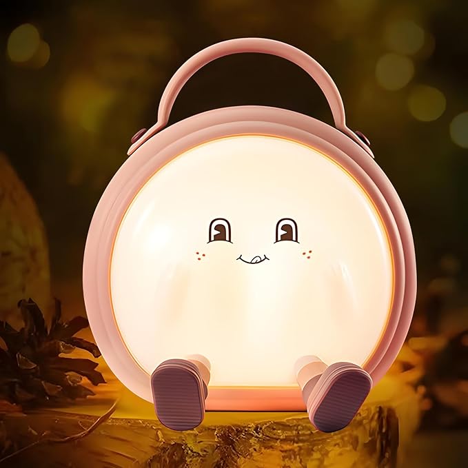 Night Light for Boys and Girls,Cute Room Decor Portable Night Lamp,Touch-Controlled Lighting,USB Rechargeable LED Bedroom Lighting Timer Bedside Table Lamps