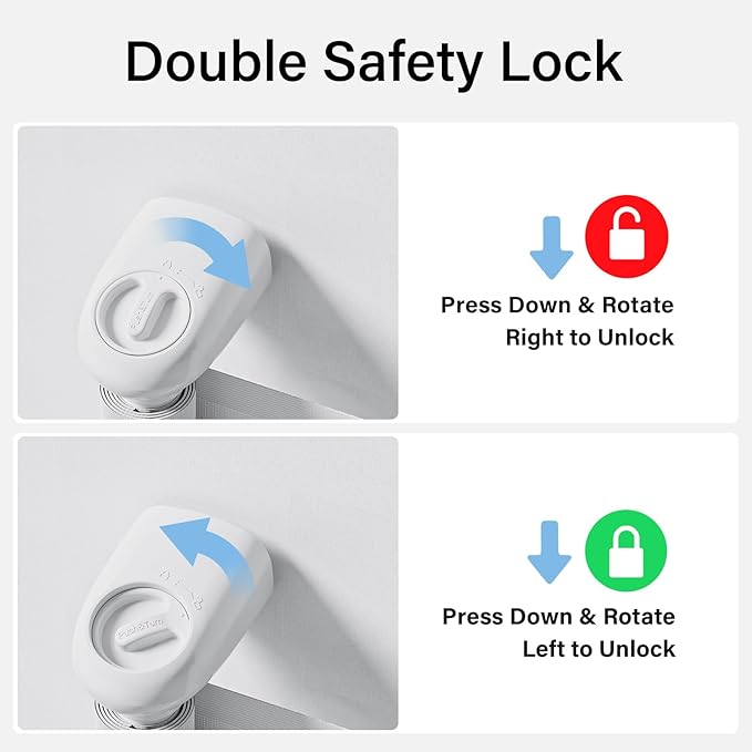 PRObebi Retractable Baby & Dog Gate - Extends to 54" Wide, 34" Tall - Stair, Doorway & Hallway Use