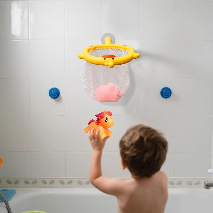 No Hole Mold Free Bath Toys for Toddlers 1-3, Animal Water Toys for 6-12 Months Infants with Storage Bag, Soft Squeezable Water Toys for Babies and Toddlers, for Pool, Bathtub, Beach, Tub