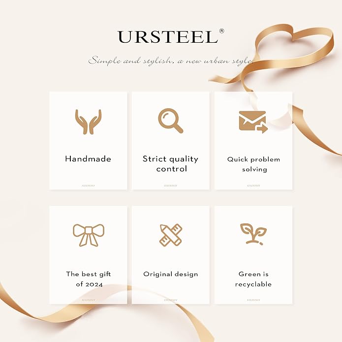 Ursteel Stocking Stuffers for Teen Girls - Trendy Beaded Choker Necklace for Women Teenage Girls, Personalized Letter Initial Necklaces Christmas Gifts for Grandkids