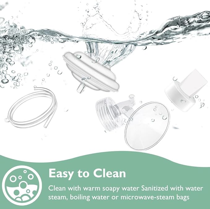 20mm Flange Pump Parts Compatible Spectra S1 S2 9 Breast Pumps Replacement,Full Set Replacements Include Flange Backflow Protector Membrane Duckbill Valve Tube,Not Original Accessories