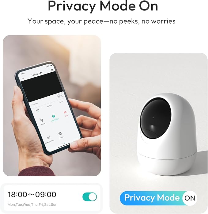 Rraycom Indoor Camera 5G&2.4G,2K Pan/Tilt Security Camera for Baby Monitor w/Cry Detection, Dog Camera w/Motion Detection, Human/Pet Auto Tracking,2-Way Audio, Night Vision,Siren,Works w/Alexa