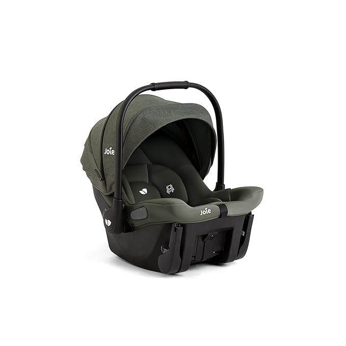 Joie Mint Latch Baseless Infant Car Seat – Lightweight, Built-in Rigid Lower Anchor Attachments and Side-Impact Protection – No Base Installation Required, Travel-Friendly Design (Evergreen)