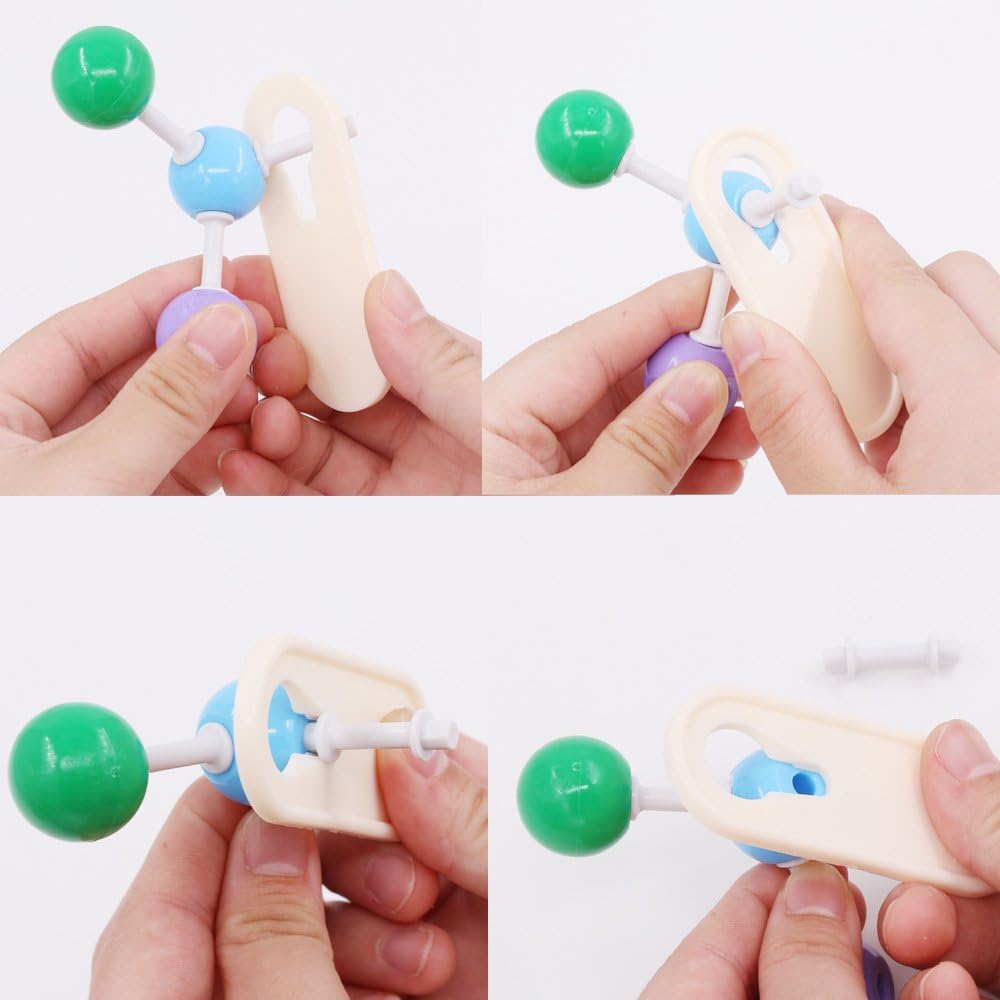 Swpeet 307 Pcs Molecular Model Kit for Organic and Inorganic Chemistry - Chemistry Molecular Model Student and Teacher Set - 126 Atoms & 30 Orbitals & 150 Links & 1 Short Link Remover Tool