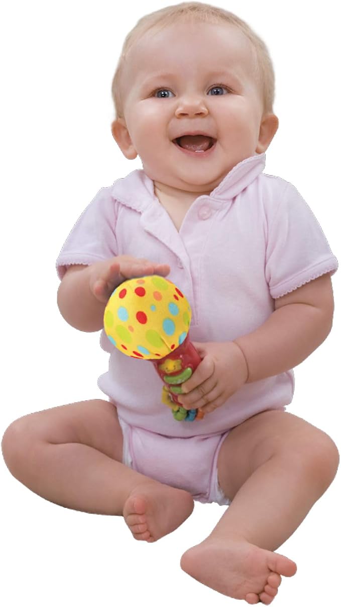 Baby Microphone Toy. My First Kids Microphone with Sounds and Teethers/Rattle. Battery Operated Toy for Toddlers and Babies 3-36 Months