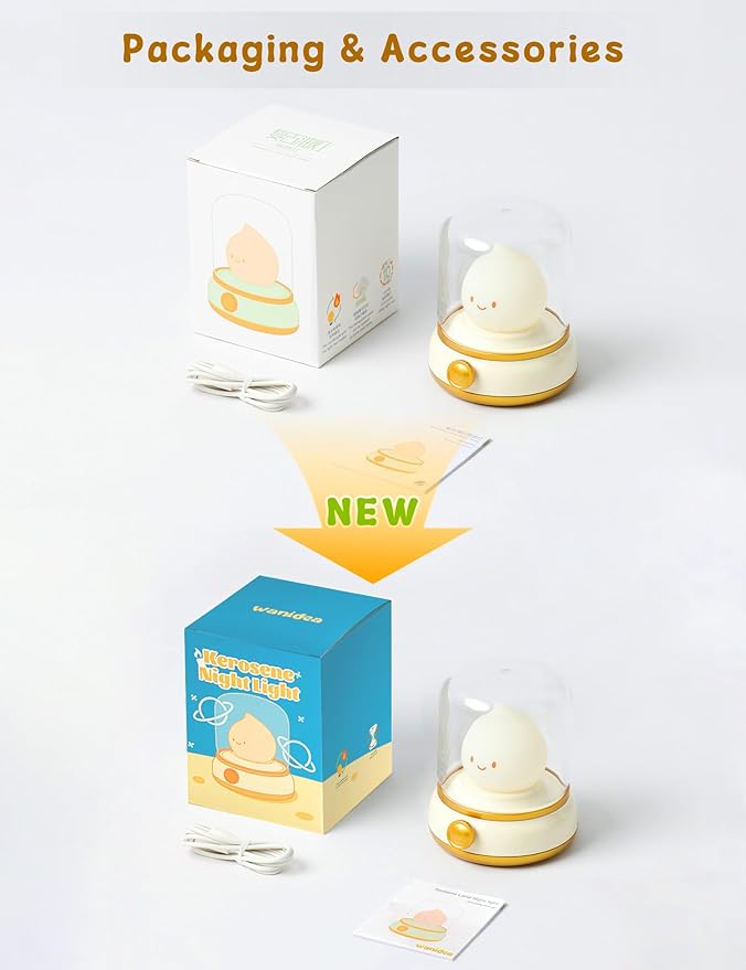 Christmas Gifts for Teens Flame Lamp, Christmas Decor,Kids Night Light,Adjustable Dimmable Rechargeable Night Light for Kids, Girls, Boys Gifts,Christmas Decorations