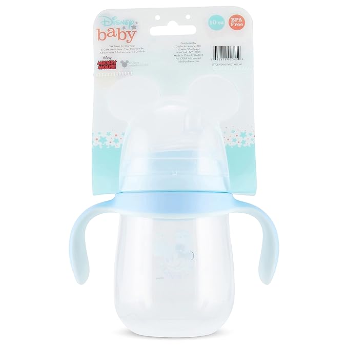 Disney Sippy Cups for Toddlers, Learner Sippy Cups for Kids with Pacifier, BPA-Free Trainer Cup with Handles, Leak-Proof Minnie Mouse and Mickey Mouse Sippy Cups, Perfect Unisex Gift for Children