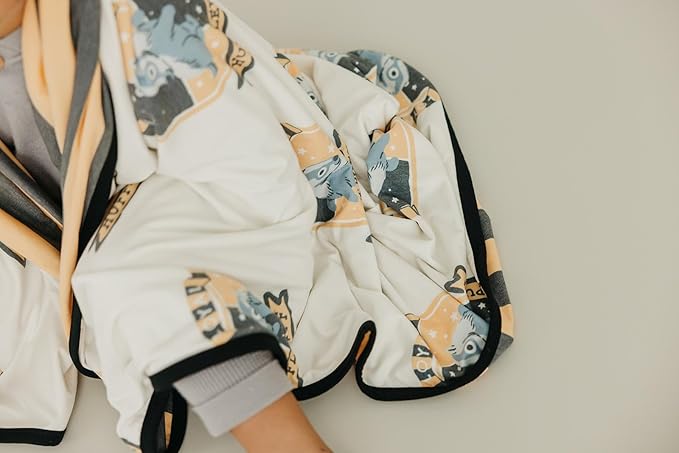 Copper Pearl Three-Layer Quilt: Soft Quilts for Boys & Girls | Breathable, Cozy | Toddler & Newborn | 46x46 Premium Polyester/Rayon | Hufflepuff