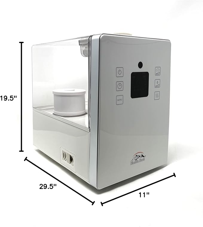 Heaven Fresh HF 710 Digital Ultrasonic Cool/Warm Mist Humidifier with Aroma Infusion (White)