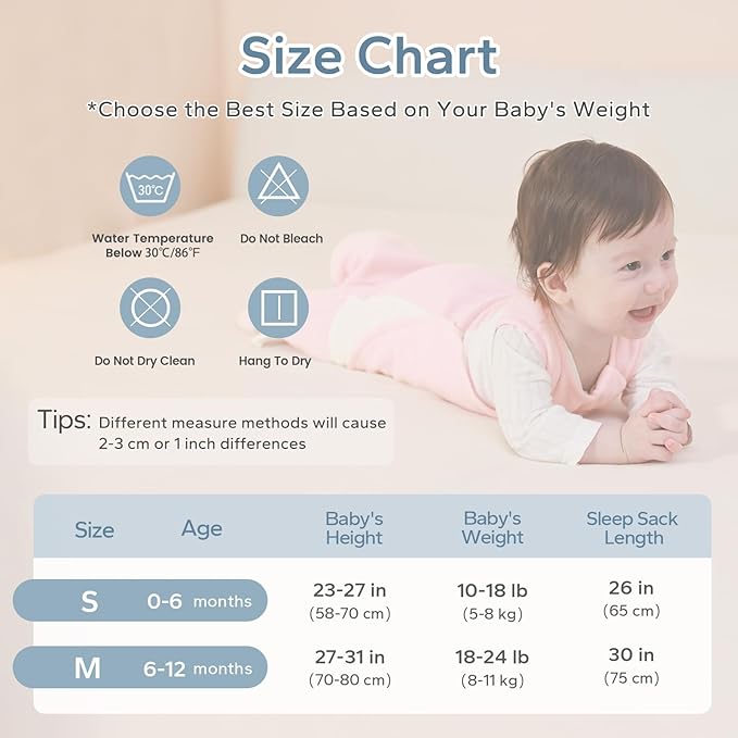 ZIGJOY Swaddle Sleep Sack Newborn 1.5 Tog Fleece Wearable Blanket Baby 0-3 3-6 6-12 Months - Winter Sleeping Sacks Bag