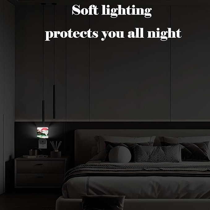 Abstract Mountains Night Light,Plug Into Wall Decor for Stairway,Hallway,Kitchen,Dusk to Dawn Sensor Nightlights for Boys/Girls/Women/Men Room Gifts